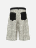 DAXUEN Cropped wide-leg leopard print trousers