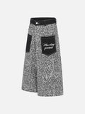DAXUEN Cropped wide-leg leopard print trousers