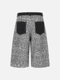 DAXUEN Cropped wide-leg leopard print trousers