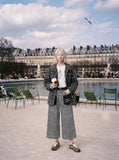 DAXUEN Cropped Wide-Leg Leopard Print Trousers | DAXUEN — model photo