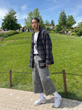 DAXUEN Cropped Wide-Leg Leopard Print Trousers | DAXUEN — model photo