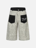 DAXUEN Cropped wide-leg leopard print trousers