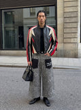 DAXUEN Cropped Wide-Leg Leopard Print Trousers | DAXUEN — model photo