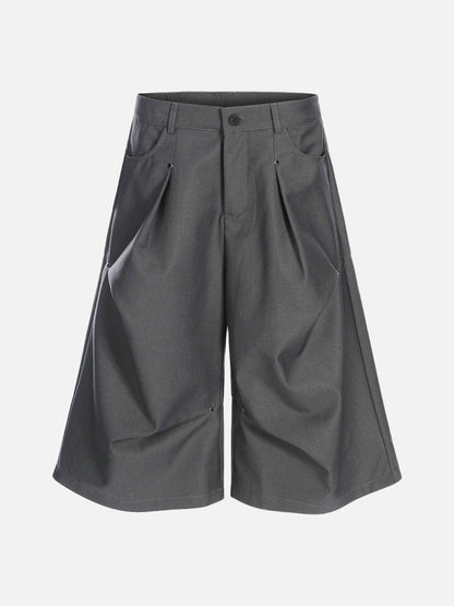 DAXUEN Cropped wide-leg trousers in black and charcoal grey