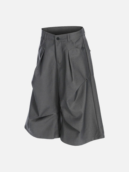 DAXUEN Cropped wide-leg trousers in black and charcoal grey