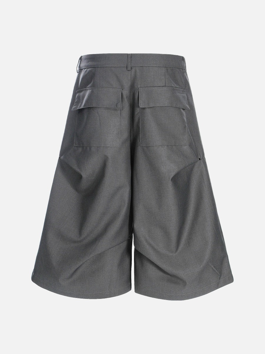 DAXUEN Cropped wide-leg trousers in black and charcoal grey
