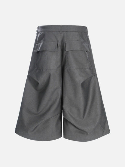 DAXUEN Cropped wide-leg trousers in black and charcoal grey