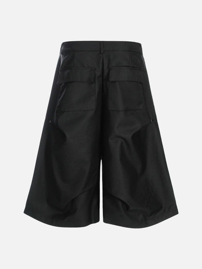 DAXUEN Cropped wide-leg trousers in black and charcoal grey