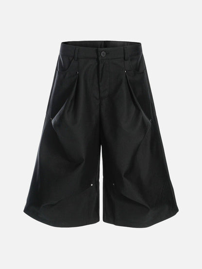 DAXUEN Cropped wide-leg trousers in black and charcoal grey