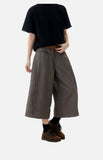 DAXUEN dark grey cropped wide-leg trousers