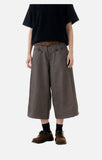 DAXUEN dark grey cropped wide-leg trousers