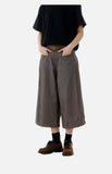 DAXUEN dark grey cropped wide-leg trousers