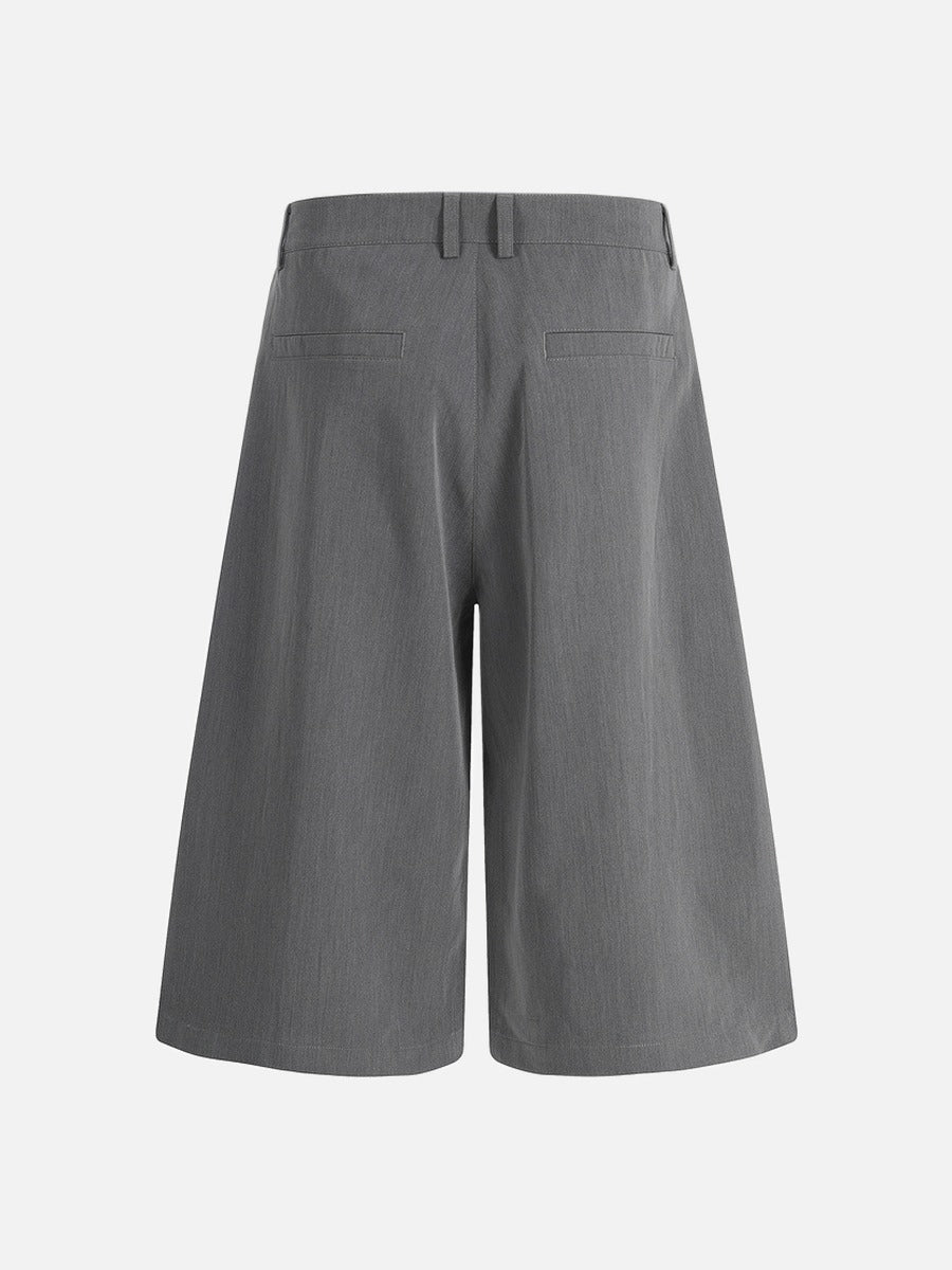 DAXUEN Cropped wide-leg trousers in medium-grey with decorative studs