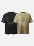 DAXUEN Oversized short-sleeved t-shirt with cross embroidery