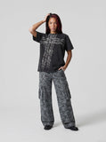 DAXUEN Cross graphic relaxed fit t-shirt — model photo