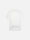 DAXUEN White short-sleeved t-shirt with abstract graphic