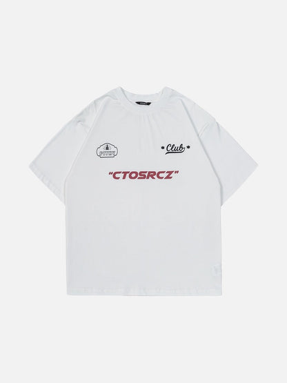 Bold Cloud and Script Graphic Tee