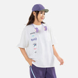 DAXUEN Black short-sleeved crew-neck graphic t-shirt