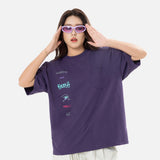DAXUEN Black short-sleeved crew-neck graphic t-shirt