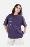 DAXUEN Black short-sleeved crew-neck graphic t-shirt