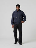 DAXUEN soft matte knit flared pants with contrast stitching — model photo