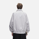 DAXUEN black bomber jacket with curved chest flaps