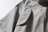 DAXUEN black bomber jacket with curved chest flaps