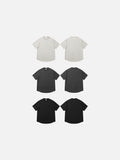 DAXUEN solid grey oversized curved-hem tee