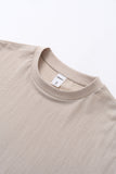 DAXUEN solid grey oversized curved-hem tee
