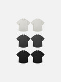 DAXUEN solid grey oversized curved-hem tee
