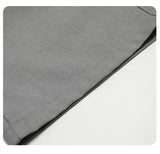 DAXUEN light grey curved-knife wide-leg trousers