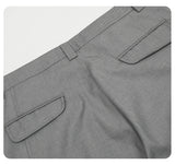 DAXUEN light grey curved-knife wide-leg trousers