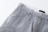 DAXUEN faded grey oversized curved-panel denim pants