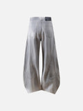 DAXUEN faded grey oversized curved-panel denim pants
