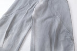 DAXUEN faded grey oversized curved-panel denim pants