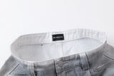 DAXUEN faded grey oversized curved-panel denim pants