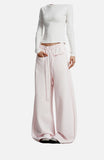 DAXUEN light grey wide-leg curved silhouette pants