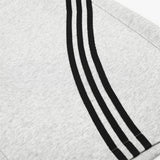 DAXUEN grey wide-leg shorts with curved stripes
