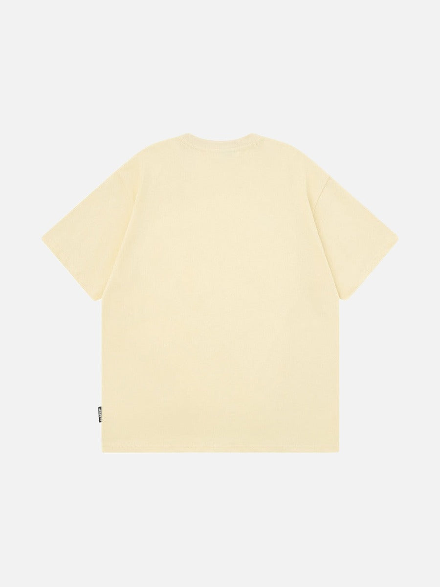 DAXUEN Graphic t-shirt featuring an apple and bear design