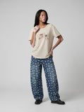 DAXUEN Relaxed fit short-sleeve t-shirt with dog graphic — model photo