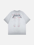 DAXUEN Short-sleeved loose-fit T-shirt with cyberpunk graphics