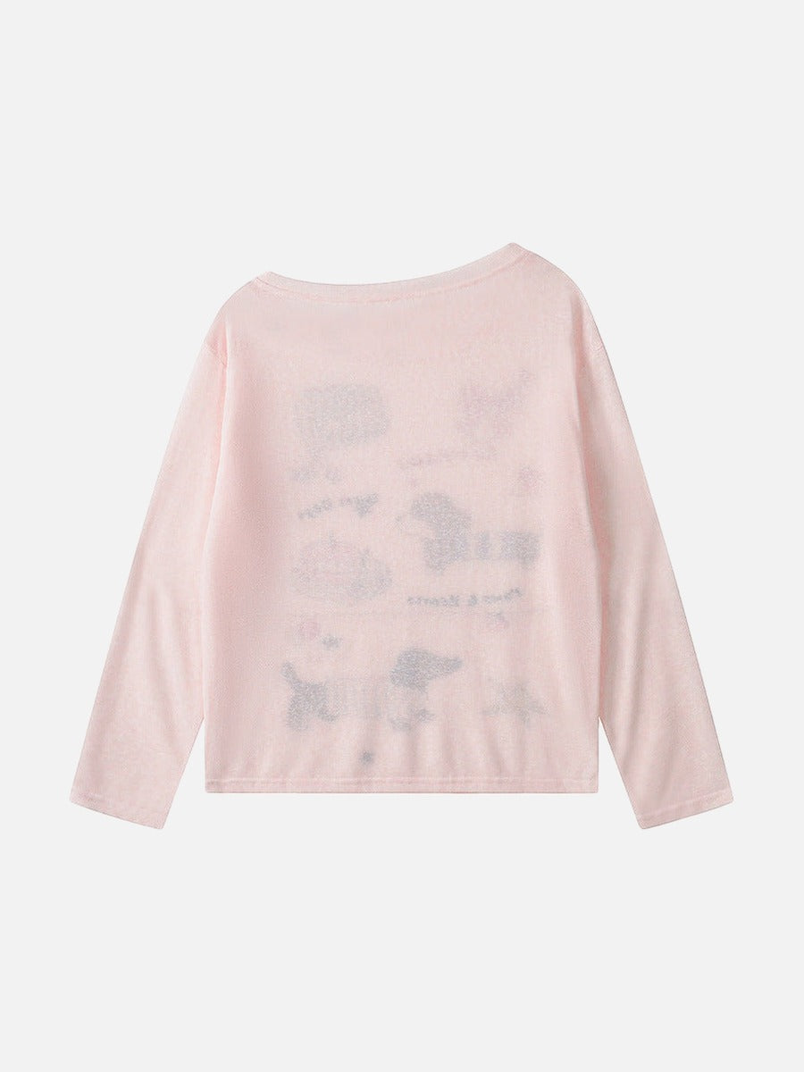 DAXUEN Dachshund graphic long sleeve top
