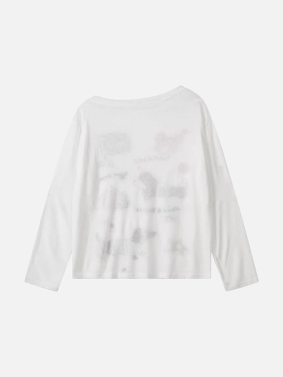 DAXUEN Dachshund graphic long sleeve top