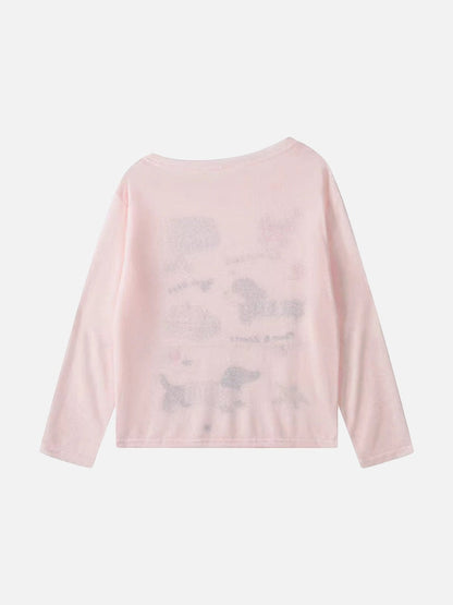 DAXUEN Dachshund graphic long sleeve top