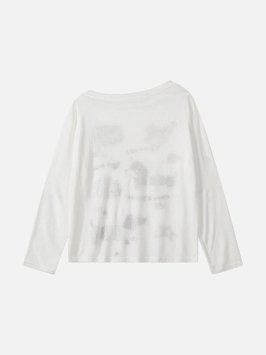 DAXUEN Dachshund graphic long sleeve top