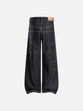 DAXUEN dark blue oversized wide-leg balloon denim pants