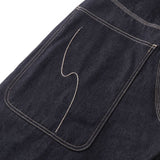 DAXUEN dark blue oversized wide-leg balloon denim pants