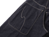 DAXUEN dark blue oversized wide-leg balloon denim pants