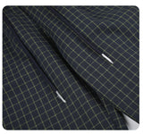 DAXUEN dark blue grid casual pants