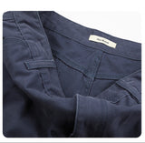 DAXUEN dark blue casual pants with grid pattern